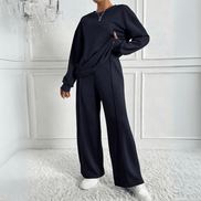 Ambra Long Sleeve Sweatshirt and Wide Leg Trouser Co-ord Set