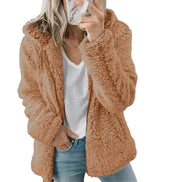 Women's Fleece Teddy Coat with Zip Pockets