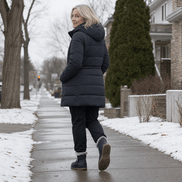 Faux Fur-Lined Waterproof Slip-On Ankle Boots for Women in Winter