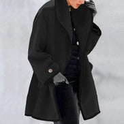 Iratxe Women's Oversized Longline Trench-Style Wool Winter Coat