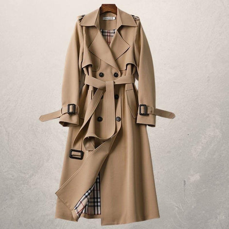 Reagan Women's Belted Double-Breasted Trench Coat in Polyester