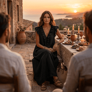 Ruffled V-Neck Maxi Dress with Hidden Pockets for Women