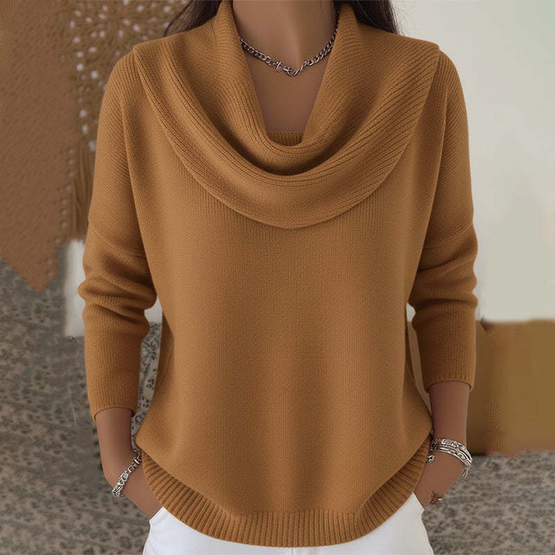 Vânia Cowl-Neck Ribbed Women's Knitted Jumper