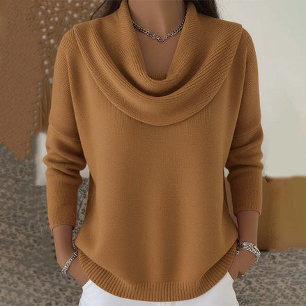 Vânia Cowl-Neck Ribbed Women's Knitted Jumper