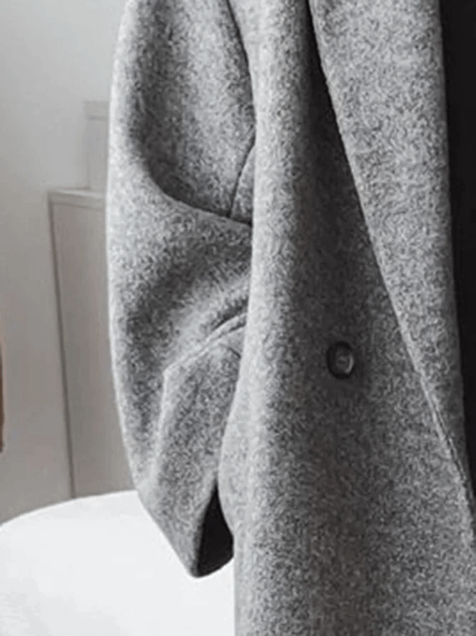Adrienne Oversized Double-Breasted Wool-Blend Winter Coat for Women