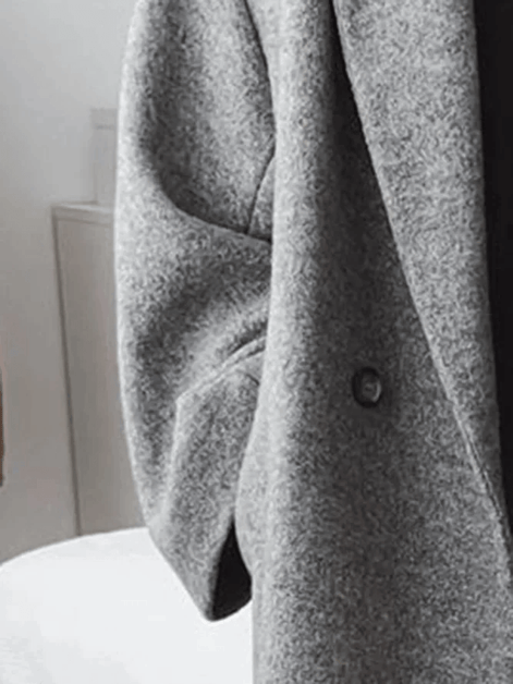 Adrienne Oversized Double-Breasted Wool-Blend Winter Coat for Women