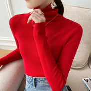 Camille Slim Fit Cashmere Blend Ribbed Turtleneck Jumper for Ladies