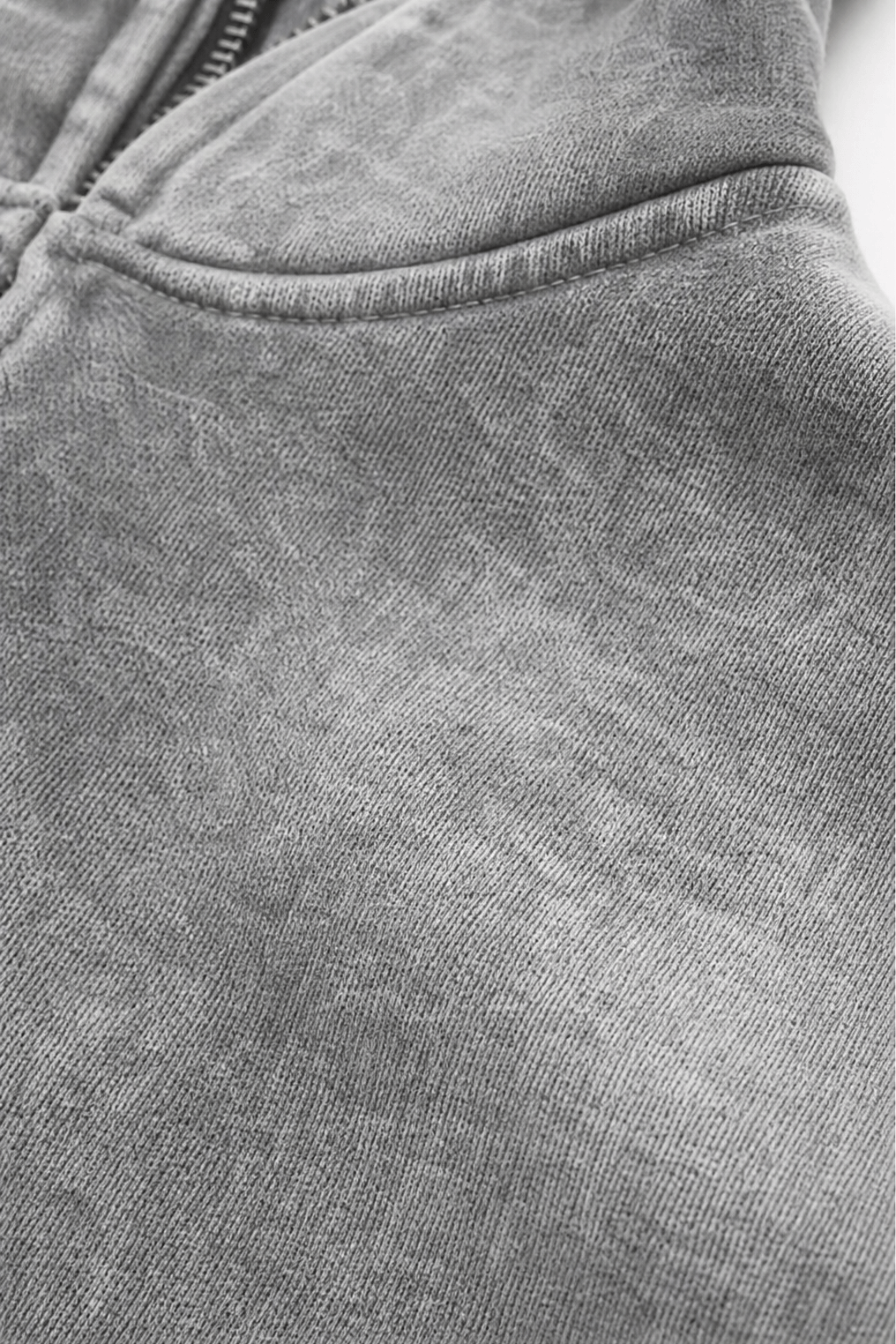 Women's Washed Relaxed Zip-Up Hoodie Jacket with Lined Hood