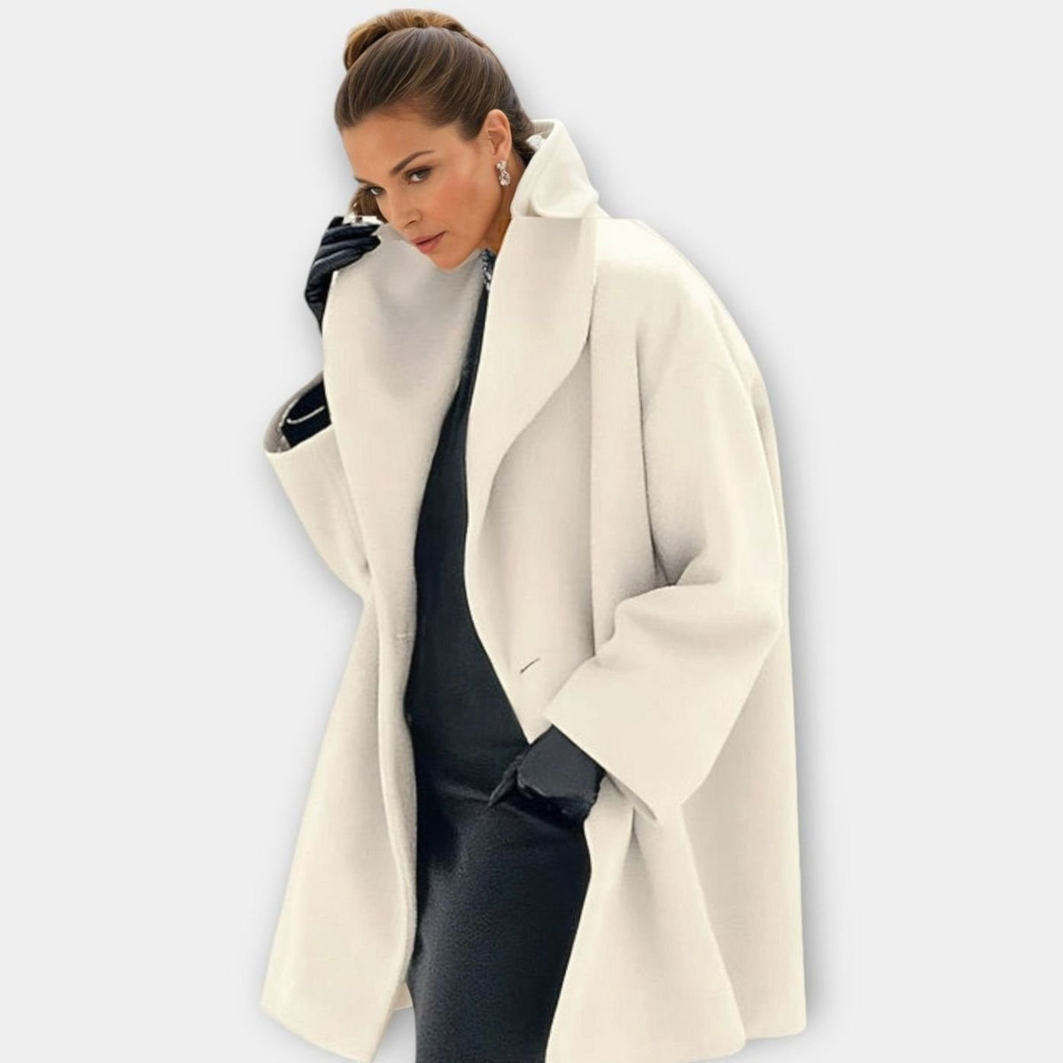 Women's Oversized Wide-Collar Winter Coat for Cold Weather