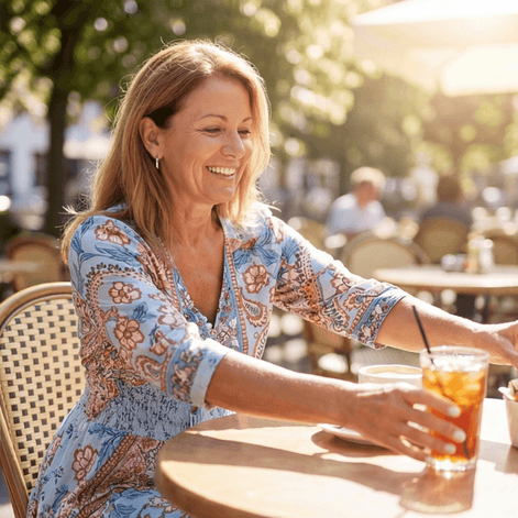 Floressa Paisley Floral V-Neck Women's Midi Dress with Drawstring Waist