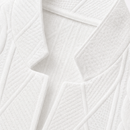 Women's Textured Knit Stand-Collar Tailored Blazer with Open Front