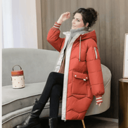 Hooded Longline Quilted Puffer Coat with Drawstring Waist