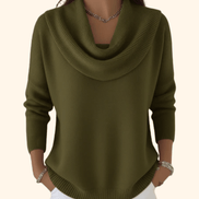 Vânia Cowl-Neck Ribbed Women's Knitted Jumper