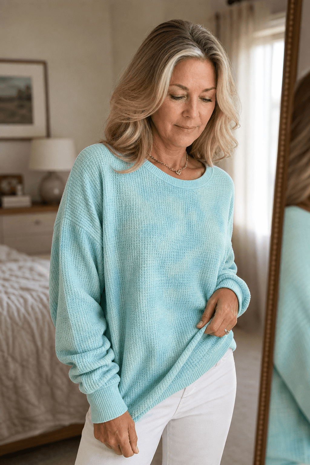 Wearbella Oversized Dropped-Shoulder Ribbed Women's Knitted Jumper