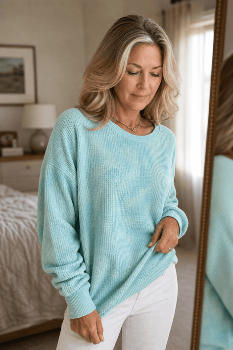 Wearbella Oversized Dropped-Shoulder Ribbed Women's Knitted Jumper
