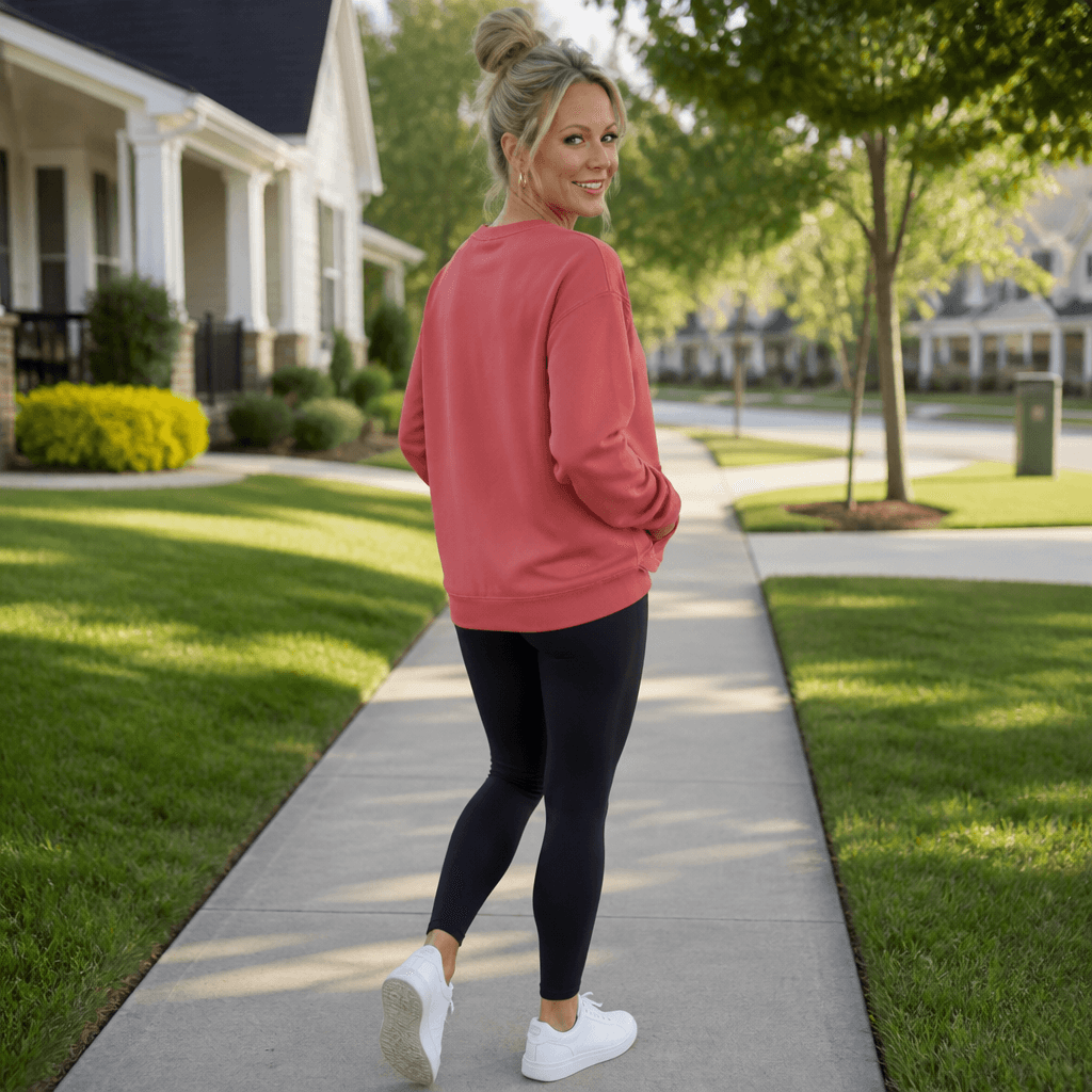 Oversized Kangaroo Pocket Fleece Sweatshirt with Crew Neck