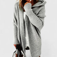 Rosalynne Oversized Hooded Knit Women's Cardigan with Longline Fit