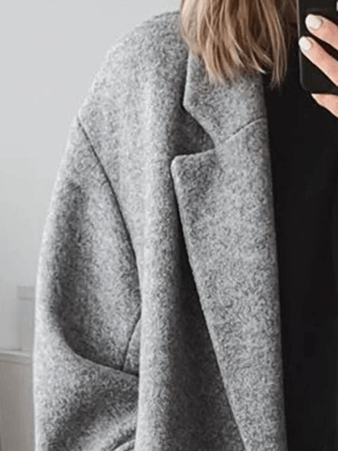 Adrienne Oversized Double-Breasted Wool-Blend Winter Coat for Women