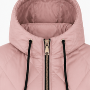 Women's Longline Hooded Quilted Puffer Jacket with Zip Front