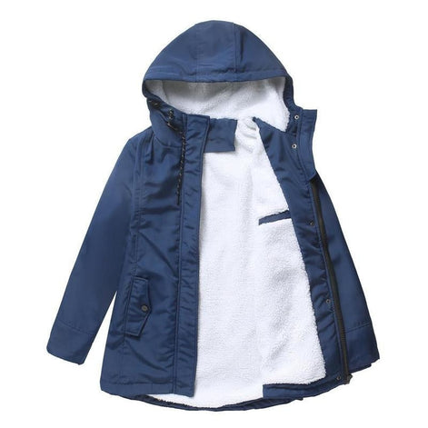 Heide Sherpa-Lined Hooded Quilted Winter Coat with Drawstring