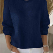 Lorie Relaxed-Fit Women's Knitted Jumper with Ribbed Trim