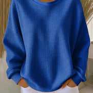 Lucille Oversized Waffle-Knit Women's Jumper with Dropped Shoulders