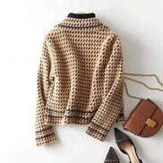 Valencia Weatherproof Houndstooth Blazer in Wool-Cashmere Blend