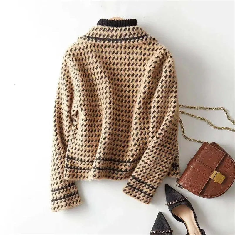 Valencia Weatherproof Houndstooth Blazer in Wool-Cashmere Blend