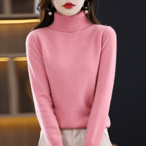 Elena Cashmere Blend Turtleneck Jumper for Ladies Christmas Wear