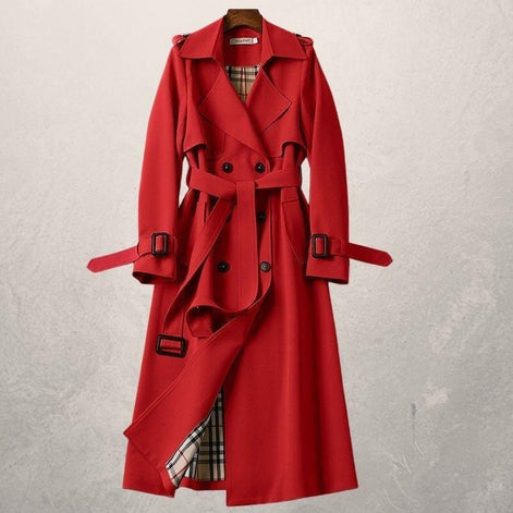 Reagan Women's Belted Double-Breasted Trench Coat in Polyester