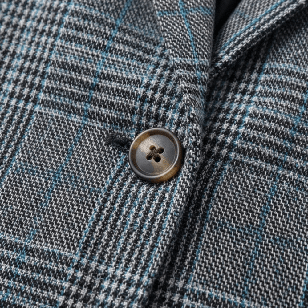 Hartlyn Relaxed Boyfriend-Fit Glen Plaid Women's Tailored Blazer