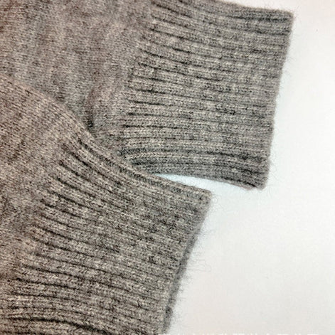 Audrey Hooded Longline Women's Knitted Cardigan with Striped Trim