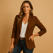Lorelei One-Button Fitted Women's Tailored Blazer in Woven Blend
