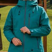Hooded Waterproof Windproof Rain Coat with Adjustable Cuffs
