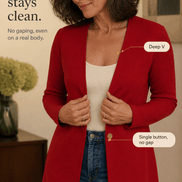 Linevalle V-Neck Single-Button A-Line Women's Tailored Blazer in Polyester