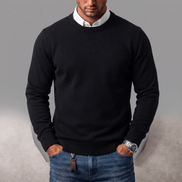 Men's Merino Wool Blend Crewneck Knit Jumper