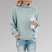 Natascha Women's Oversized Chunky Knitted Jumper with Turtleneck