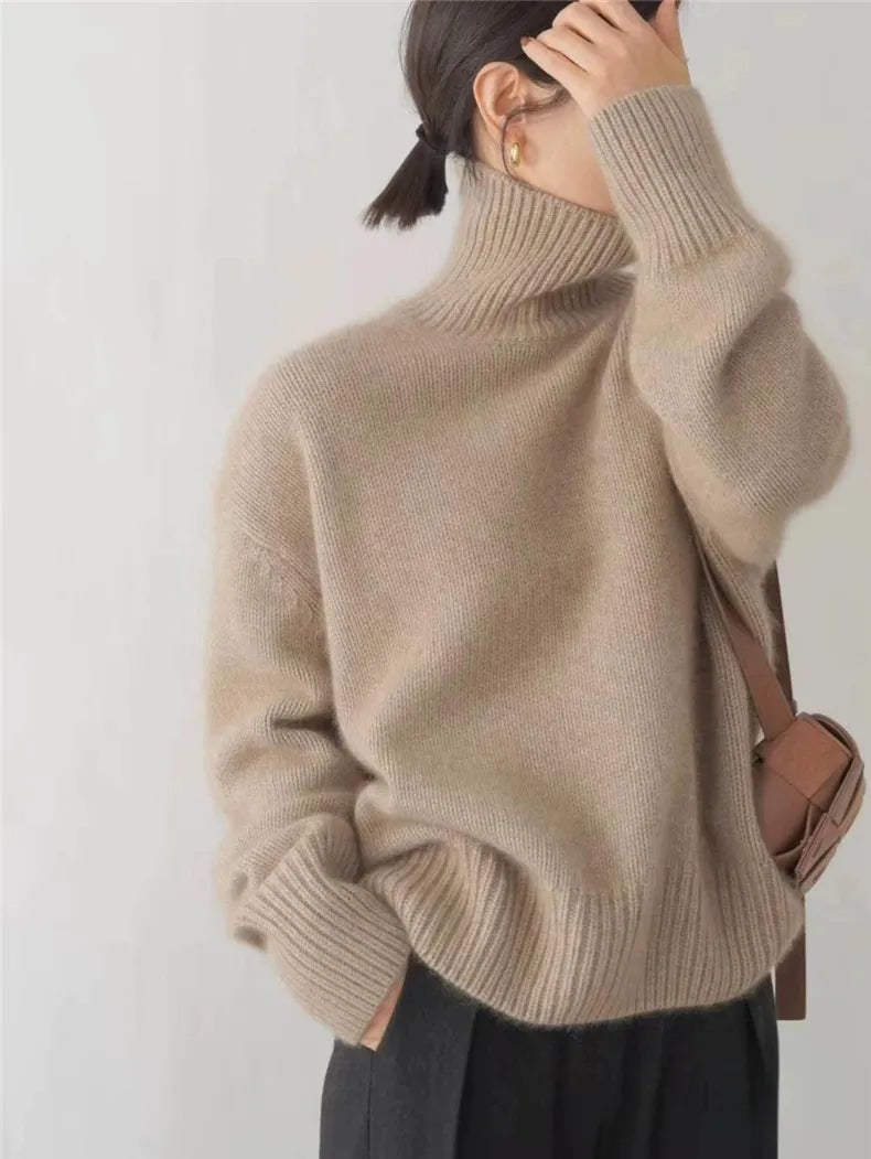 Dora Roll Neck Cashmere Knitted Jumper for Women