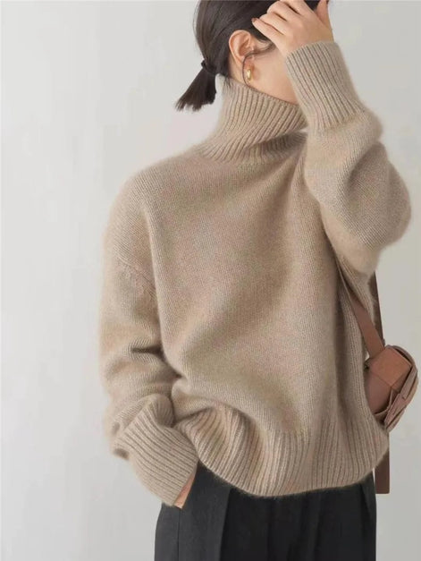 Dora Roll Neck Cashmere Knitted Jumper for Women