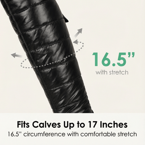 Women's Fleece-Lined Over-the-Knee Boots with Wedge Sole