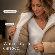 Coldbourne Sherpa-Lined Hooded Quilted Puffer Jacket for Women