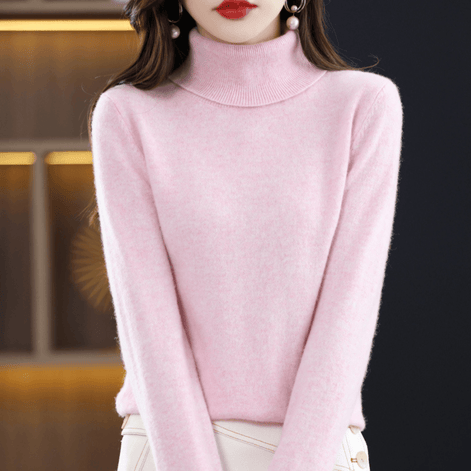 Elena Cashmere Blend Turtleneck Jumper for Ladies Christmas Wear