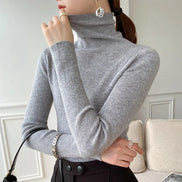 Camille Slim Fit Cashmere Blend Ribbed Turtleneck Jumper for Ladies