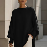 Emma Oversized Asymmetric Hem Wool Blend Women's Knitted Jumper