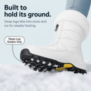 Snowlina Plush-Lined Mid-Calf Zip-Up Winter Boots for Women