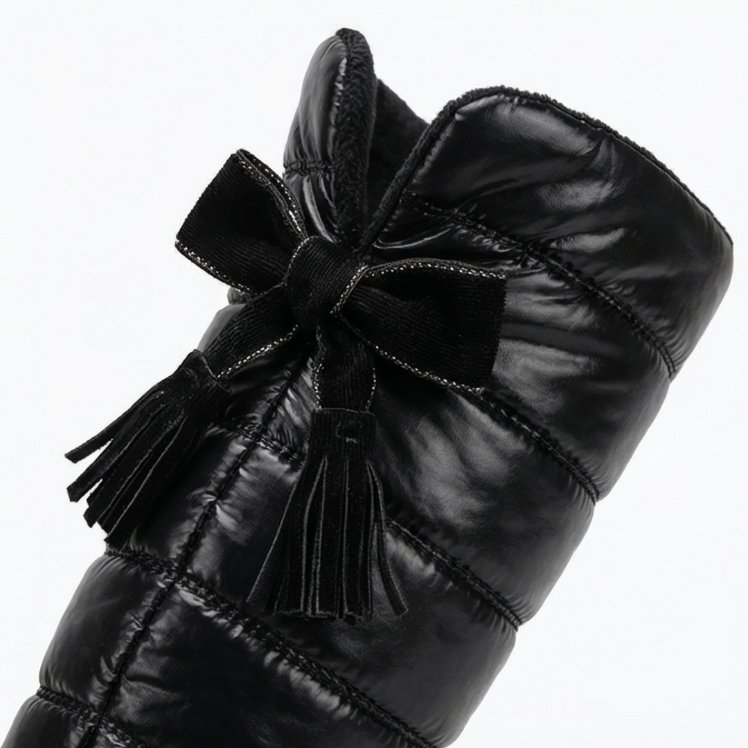 Women's Fleece-Lined Over-the-Knee Boots with Wedge Sole