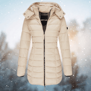 Drune Slim-Fit Hooded Padded Coat for Women in Mid-Length Winter Style