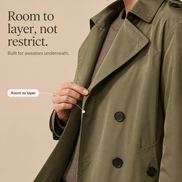 Mayfield Double-Breasted Long Belted Trench Coat for Women in Acetate