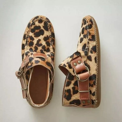 Women's Suede Shearling-Lined Ankle Boots with Buckle Strap Detail