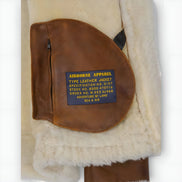 Shearling-Lined Aviator Bomber Jacket with Fur Hood for Men